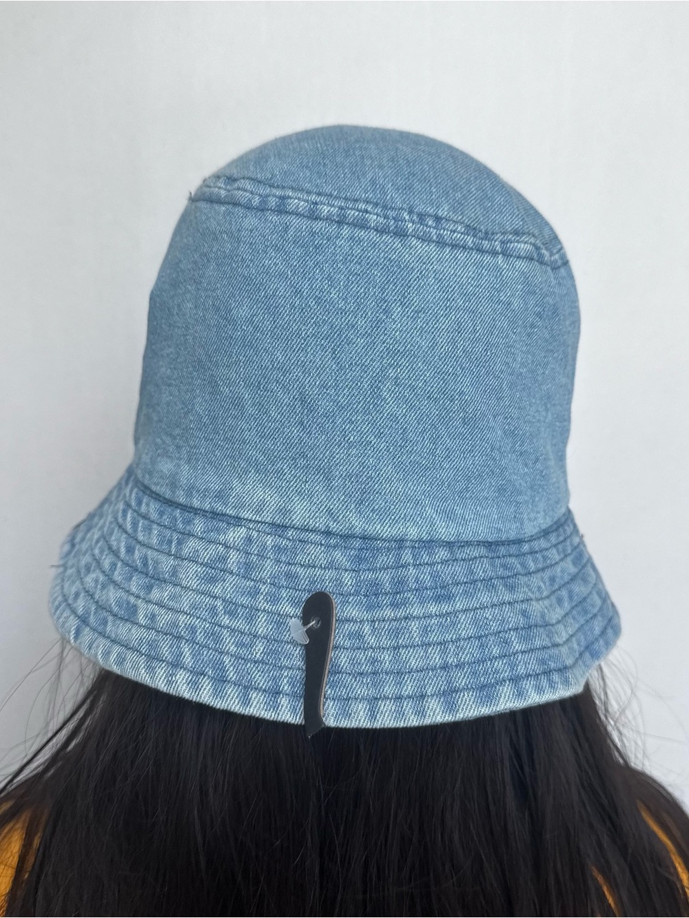 Zara Denim Bucket Hat in Light Blue - Picture 3 of 8